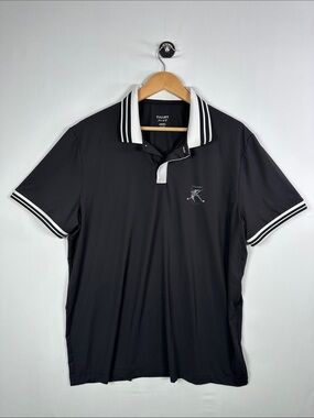 Tilley Sport Polo Shirt Black UPF 50 Lightweight Stretch Golf Travel Size XL